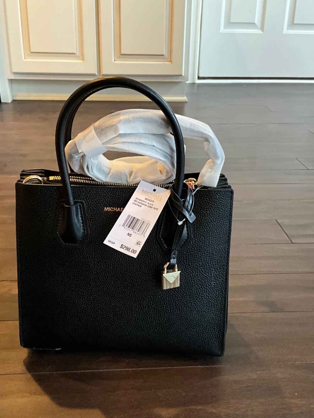 Michael Kors Mercer Black Accordion Purse with Crossbody